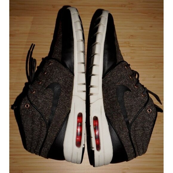 Nike SB Stefan Janoski Max Mid - Tweed Black/Brown - Size 13 - Rare Skate Shoes - Picture 13 of 16